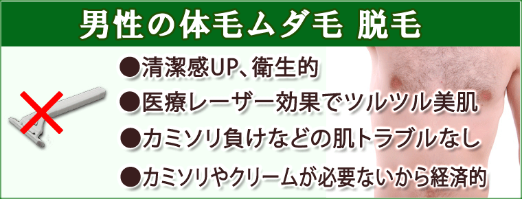 男性の体毛ムダ毛-脱毛