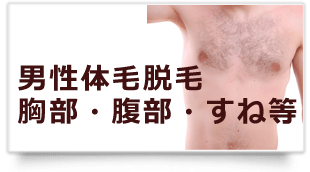 男性ボディー脱毛のイメージ