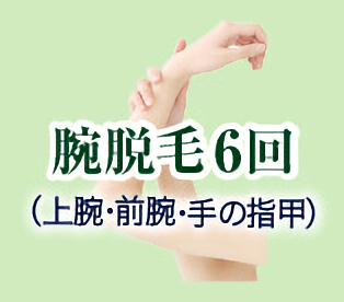 腕脱毛6回