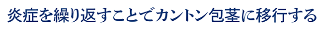 炎症を繰り返すことでカントン包茎に移行する