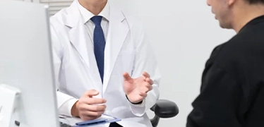 医師とのカウンセリング風景